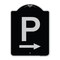 Signmission P Symbol With Right Arrow Heavy-Gauge Aluminum Architectural Sign, 24" x 18", BS-1824-23511 A-DES-BS-1824-23511 - alternate 1